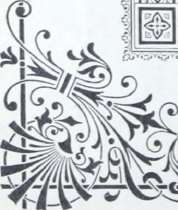 An illustration from A few suggestions for ornamental decoration : a collection of designs & colour schemes for painters' and decorators' work / compiled by F. Scott Mitchell., 1908, leaf 75