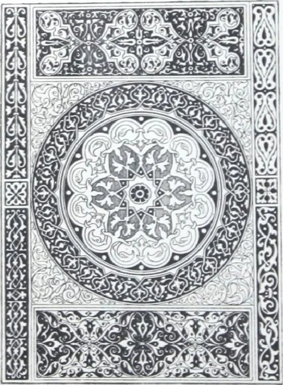 An illustration from A few suggestions for ornamental decoration : a collection of designs & colour schemes for painters' and decorators' work / compiled by F. Scott Mitchell., 1908, leaf 81