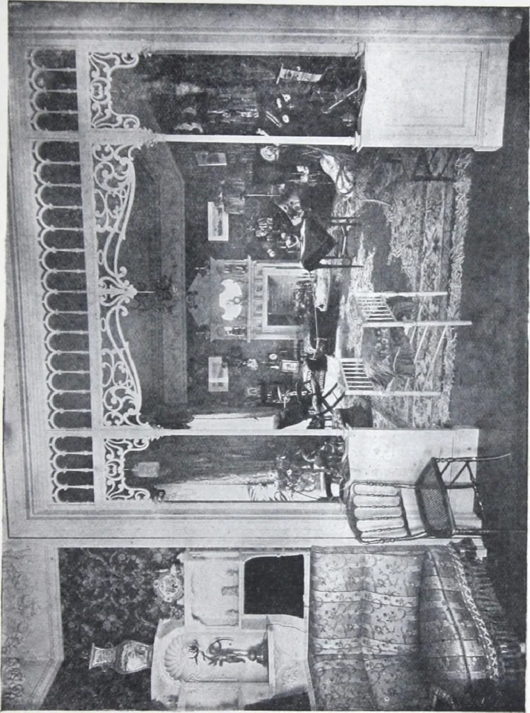 An illustration from A few suggestions for ornamental decoration : a collection of designs & colour schemes for painters' and decorators' work / compiled by F. Scott Mitchell., 1908, leaf 84