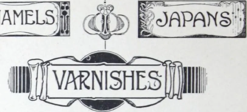An illustration from A few suggestions for ornamental decoration : a collection of designs & colour schemes for painters' and decorators' work / compiled by F. Scott Mitchell., 1908, leaf 93