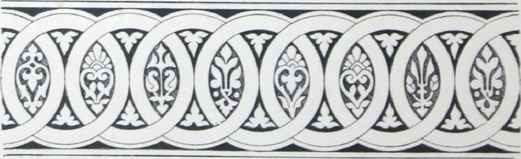 An illustration from A few suggestions for ornamental decoration in painters' and decorators' work / compiled by F. Scott Mitchell., 1909, leaf 109