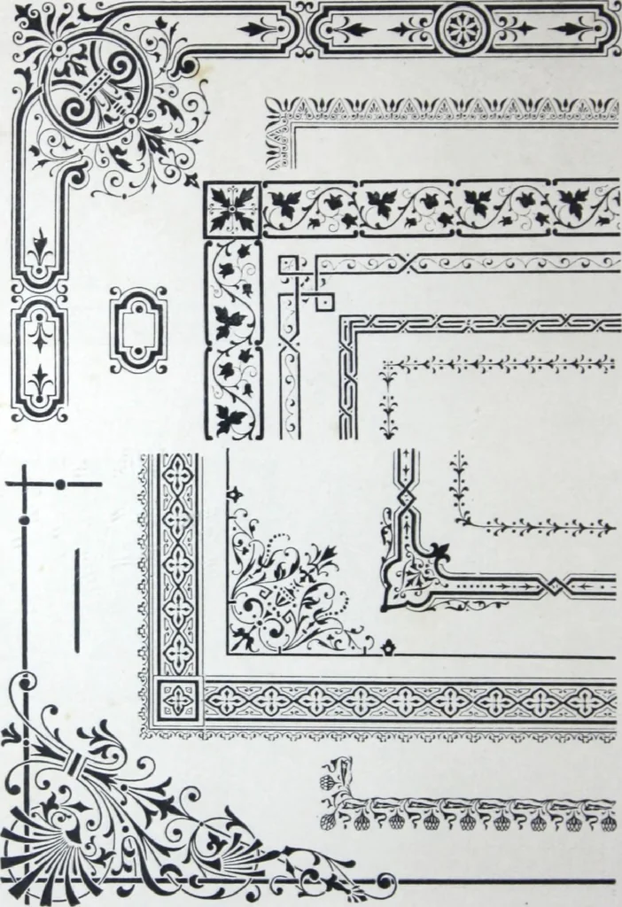 An illustration from A few suggestions for ornamental decoration in painters' and decorators' work / compiled by F. Scott Mitchell., 1909, leaf 131