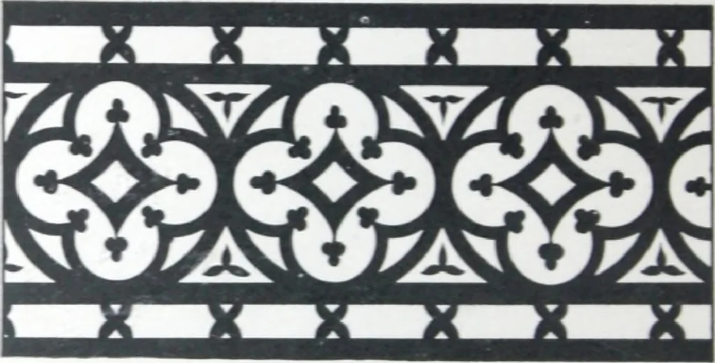 An illustration from A few suggestions for ornamental decoration in painters' and decorators' work / compiled by F. Scott Mitchell., 1909, leaf 141
