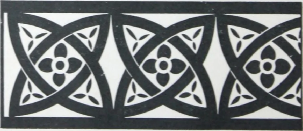 An illustration from A few suggestions for ornamental decoration in painters' and decorators' work / compiled by F. Scott Mitchell., 1909, leaf 141