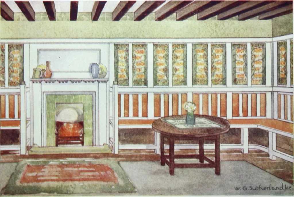 An illustration from A few suggestions for ornamental decoration in painters' and decorators' work / compiled by F. Scott Mitchell., 1909, leaf 143