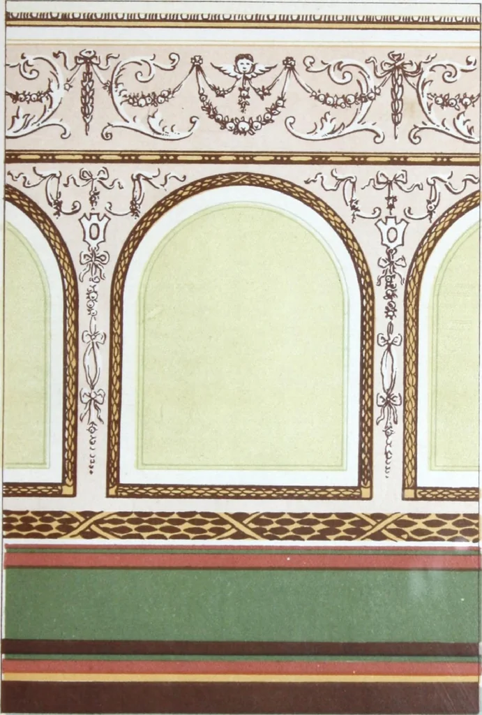 An illustration from A few suggestions for ornamental decoration in painters' and decorators' work / compiled by F. Scott Mitchell., 1909, leaf 146