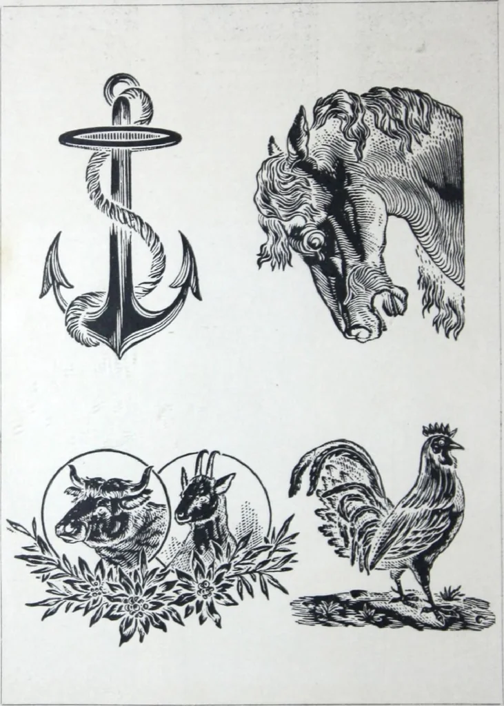 An illustration from A few suggestions for ornamental decoration in painters' and decorators' work / compiled by F. Scott Mitchell., 1909, leaf 151