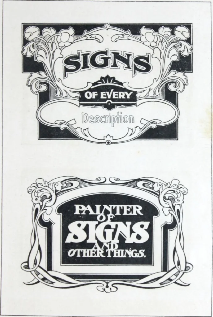 An illustration from A few suggestions for ornamental decoration in painters' and decorators' work / compiled by F. Scott Mitchell., 1909, leaf 154