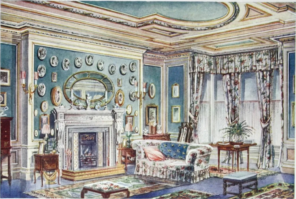 An illustration from A few suggestions for ornamental decoration in painters' and decorators' work / compiled by F. Scott Mitchell., 1909, leaf 156