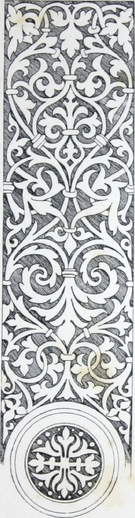 An illustration from A few suggestions for ornamental decoration in painters' and decorators' work / compiled by F. Scott Mitchell., 1909, leaf 164