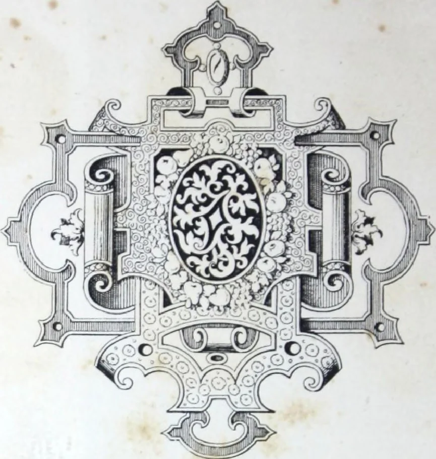 An illustration from A few suggestions for ornamental decoration in painters' and decorators' work / compiled by F. Scott Mitchell., 1909, leaf 165