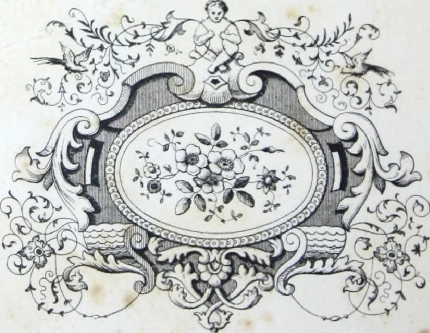 An illustration from A few suggestions for ornamental decoration in painters' and decorators' work / compiled by F. Scott Mitchell., 1909, leaf 165