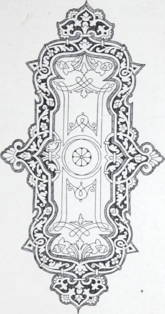 An illustration from A few suggestions for ornamental decoration in painters' and decorators' work / compiled by F. Scott Mitchell., 1909, leaf 28
