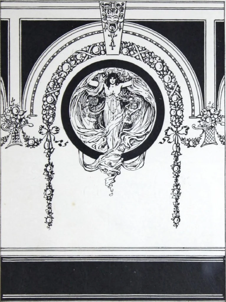 An illustration from A few suggestions for ornamental decoration in painters' and decorators' work / compiled by F. Scott Mitchell., 1909, leaf 32