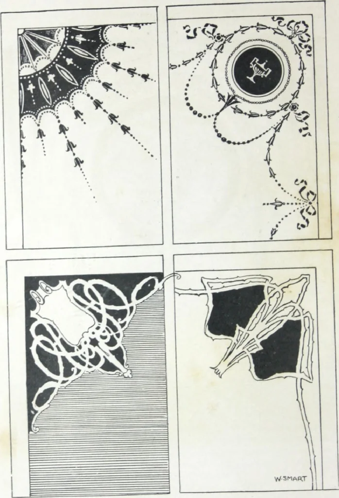 An illustration from A few suggestions for ornamental decoration in painters' and decorators' work / compiled by F. Scott Mitchell., 1909, leaf 33