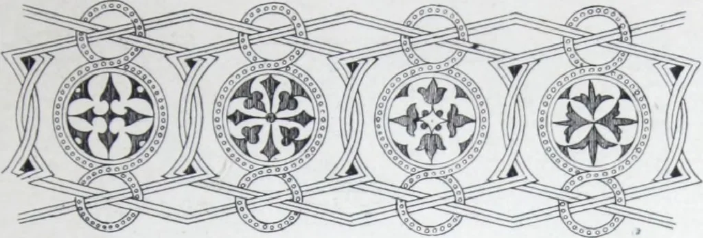 An illustration from A few suggestions for ornamental decoration in painters' and decorators' work / compiled by F. Scott Mitchell., 1909, leaf 36