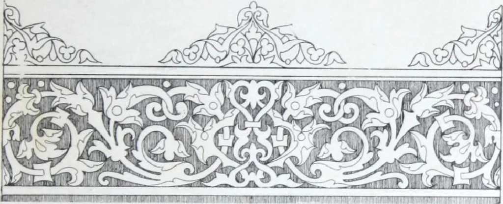 An illustration from A few suggestions for ornamental decoration in painters' and decorators' work / compiled by F. Scott Mitchell., 1909, leaf 36