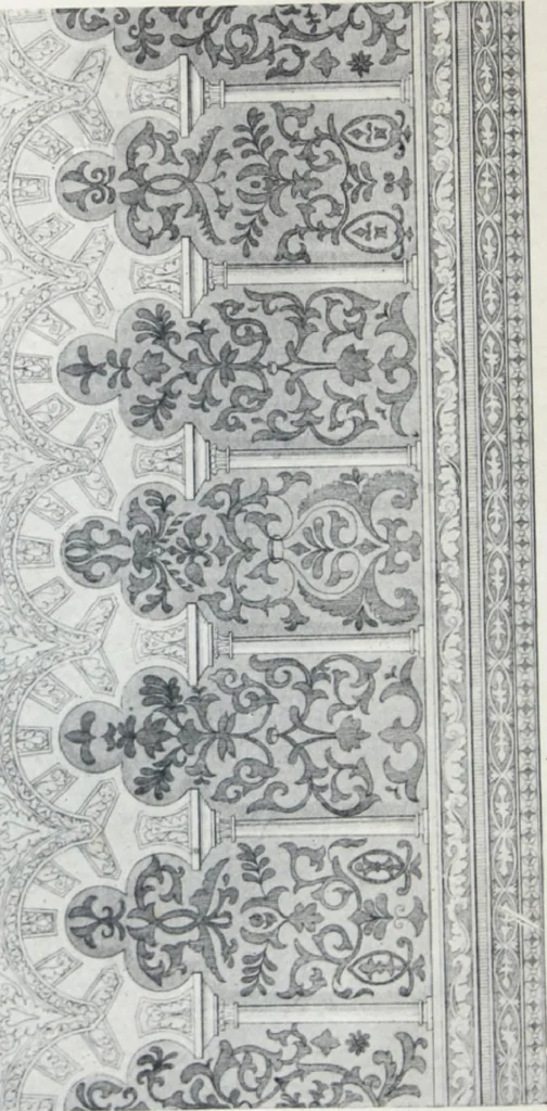 An illustration from A few suggestions for ornamental decoration in painters' and decorators' work / compiled by F. Scott Mitchell., 1909, leaf 37