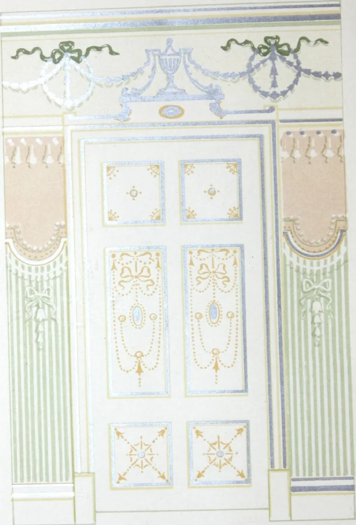 An illustration from A few suggestions for ornamental decoration in painters' and decorators' work / compiled by F. Scott Mitchell., 1909, leaf 41