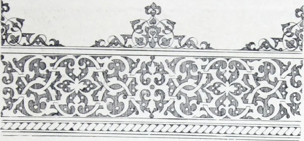 An illustration from A few suggestions for ornamental decoration in painters' and decorators' work / compiled by F. Scott Mitchell., 1909, leaf 42