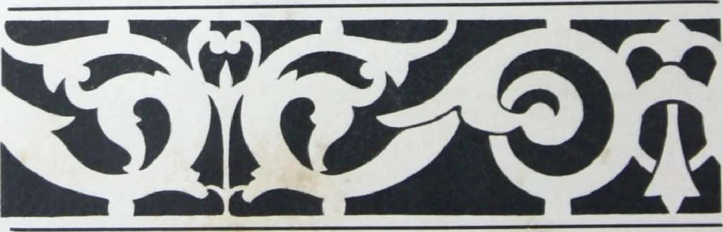 An illustration from A few suggestions for ornamental decoration in painters' and decorators' work / compiled by F. Scott Mitchell., 1909, leaf 49