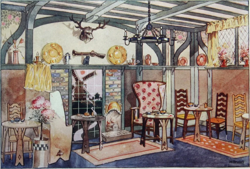An illustration from A few suggestions for ornamental decoration in painters' and decorators' work / compiled by F. Scott Mitchell., 1909, leaf 59