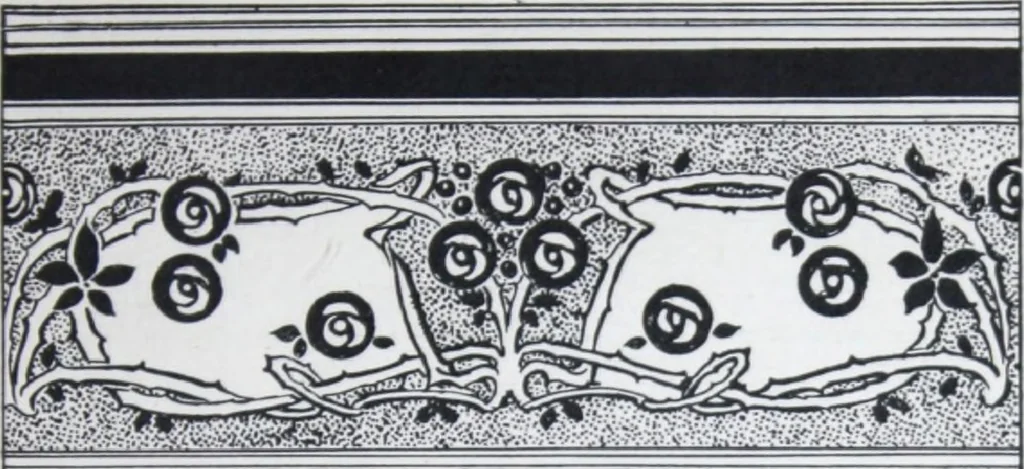 An illustration from A few suggestions for ornamental decoration in painters' and decorators' work / compiled by F. Scott Mitchell., 1909, leaf 62