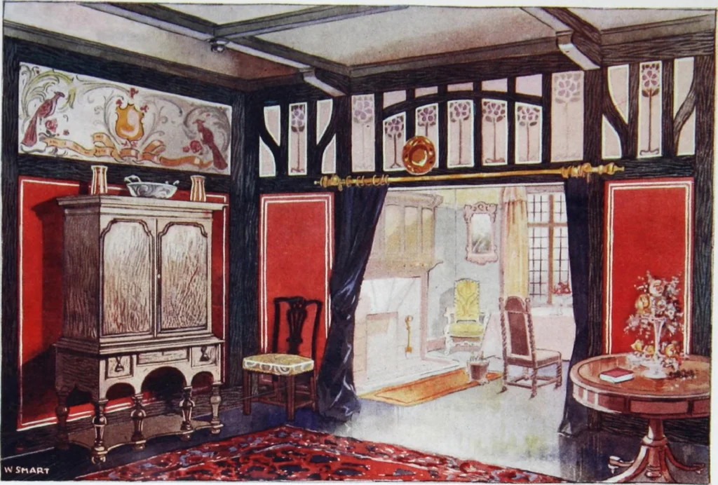 An illustration from A few suggestions for ornamental decoration in painters' and decorators' work / compiled by F. Scott Mitchell., 1909, leaf 64