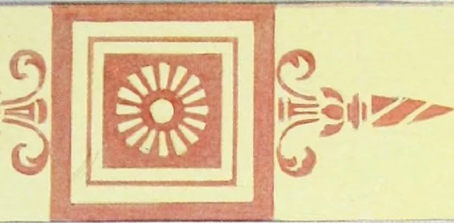 An illustration from A few suggestions for ornamental decoration in painters' and decorators' work / compiled by F. Scott Mitchell., 1909, leaf 68