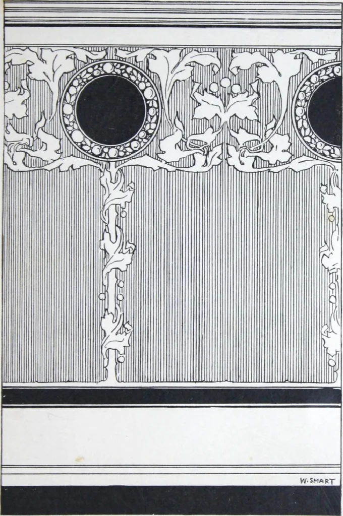 An illustration from A few suggestions for ornamental decoration in painters' and decorators' work / compiled by F. Scott Mitchell., 1909, leaf 70