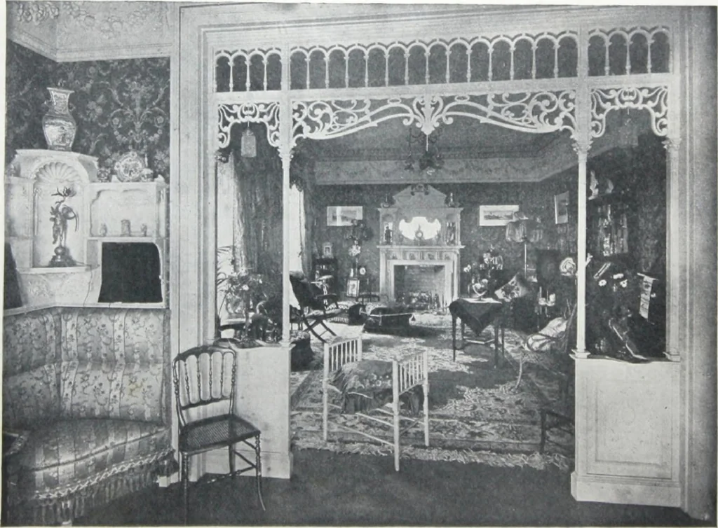 An illustration from A few suggestions for ornamental decoration in painters' and decorators' work / compiled by F. Scott Mitchell., 1909, leaf 71
