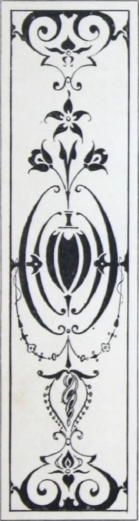 An illustration from A few suggestions for ornamental decoration in painters' and decorators' work / compiled by F. Scott Mitchell., 1909, leaf 74