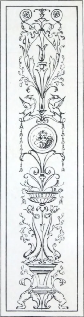 An illustration from A few suggestions for ornamental decoration in painters' and decorators' work / compiled by F. Scott Mitchell., 1909, leaf 74