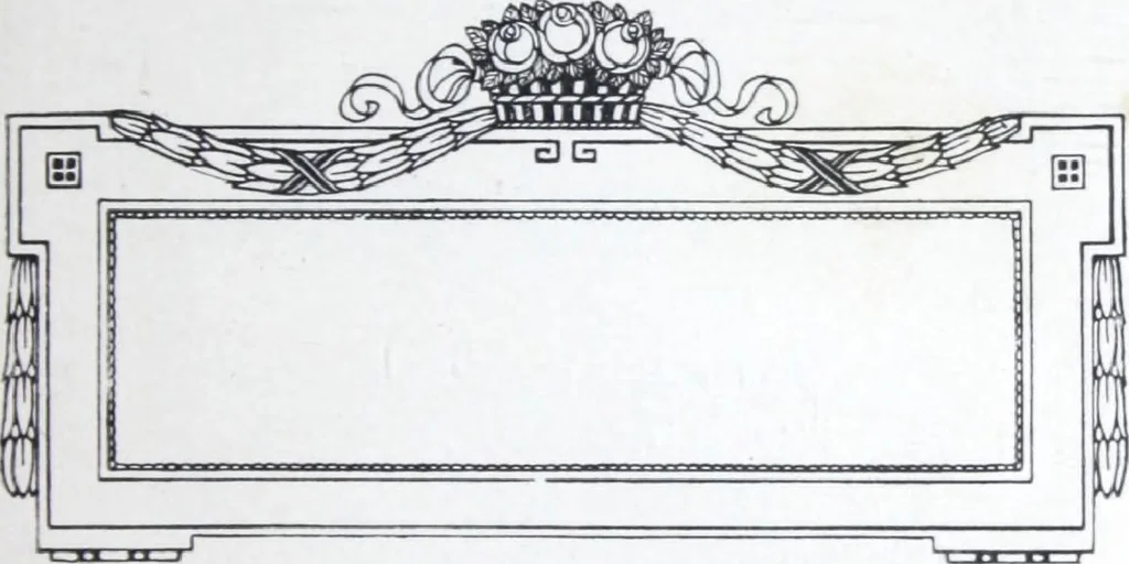 An illustration from A few suggestions for ornamental decoration in painters' and decorators' work / compiled by F. Scott Mitchell., 1909, leaf 76