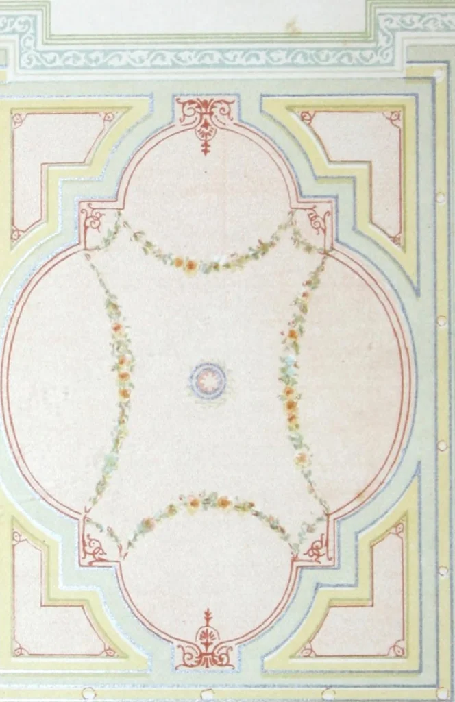 An illustration from A few suggestions for ornamental decoration in painters' and decorators' work / compiled by F. Scott Mitchell., 1909, leaf 79