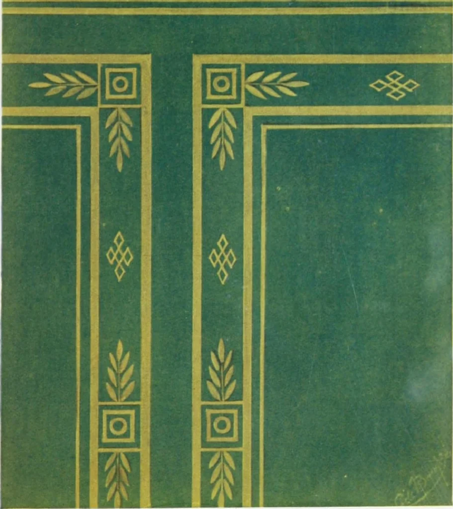 An illustration from A few suggestions for ornamental decoration in painters' and decorators' work / compiled by F. Scott Mitchell., 1909, leaf 96