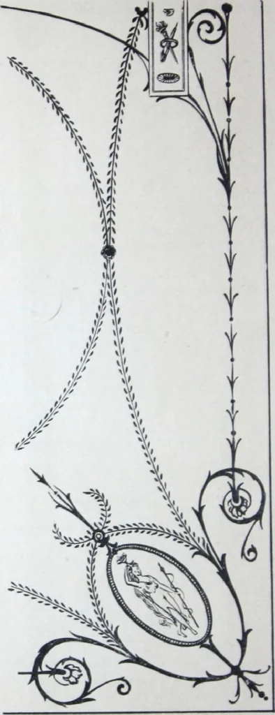 An illustration from A few suggestions for ornamental decoration in painters' and decorators' work / compiled by F. Scott Mitchell., 1909, leaf 99