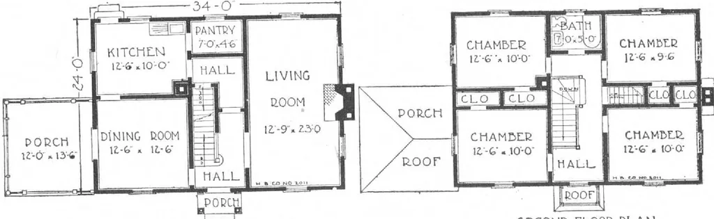 An illustration from A plan book of Harris homes, 1915, leaf 38