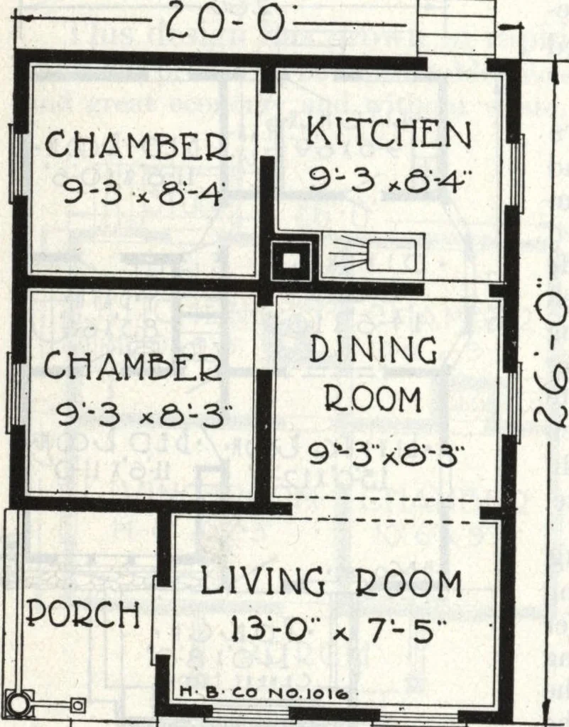 An illustration from A plan book of Harris homes., 1918, leaf 25