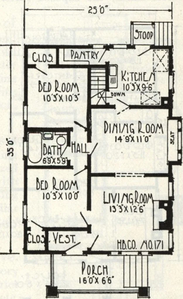 An illustration from A plan book of Harris homes., 1918, leaf 28