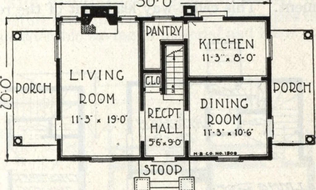 An illustration from A plan book of Harris homes., 1918, leaf 34