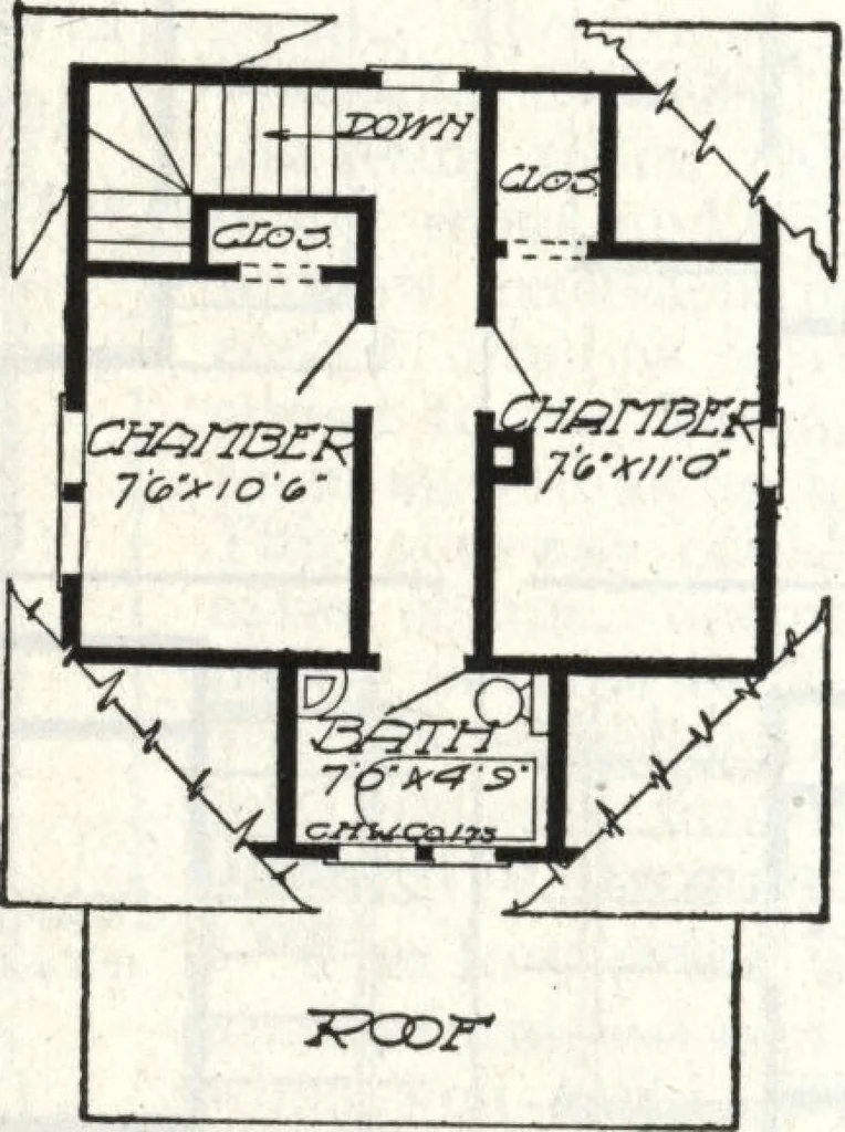 An illustration from A plan book of Harris homes., 1918, leaf 35