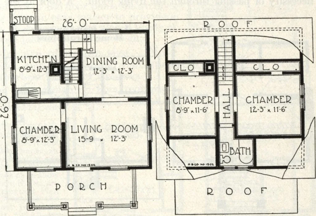 An illustration from A plan book of Harris homes., 1918, leaf 36
