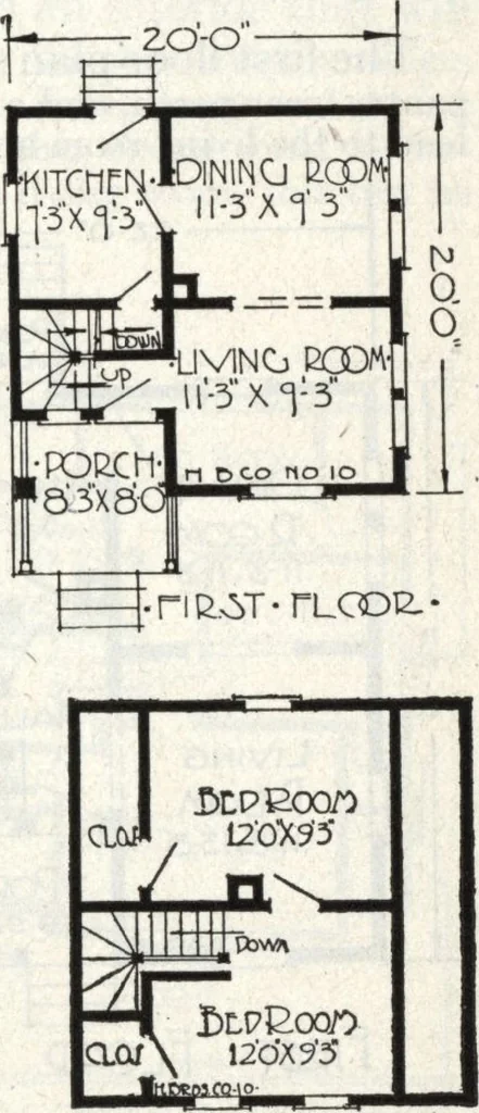 An illustration from A plan book of Harris homes., 1918, leaf 38