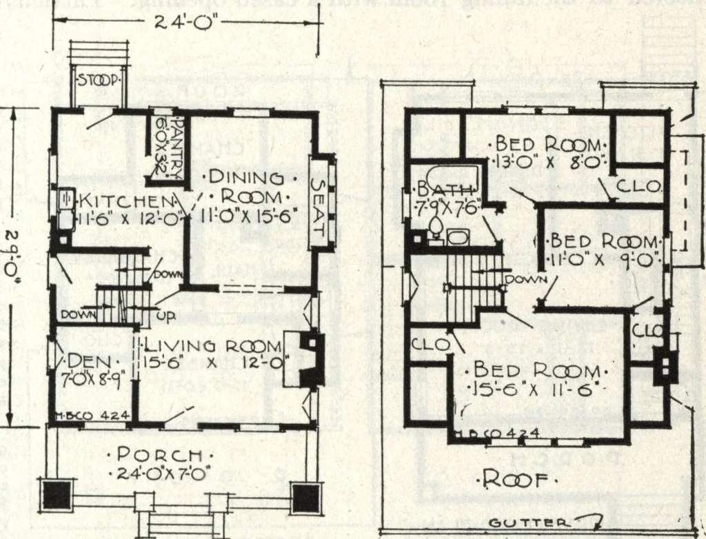 An illustration from A plan book of Harris homes., 1918, leaf 40