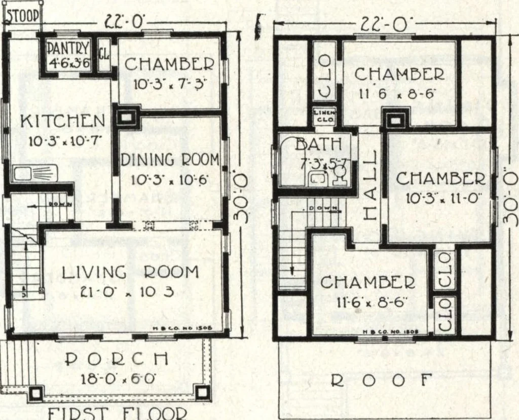 An illustration from A plan book of Harris homes., 1918, leaf 42