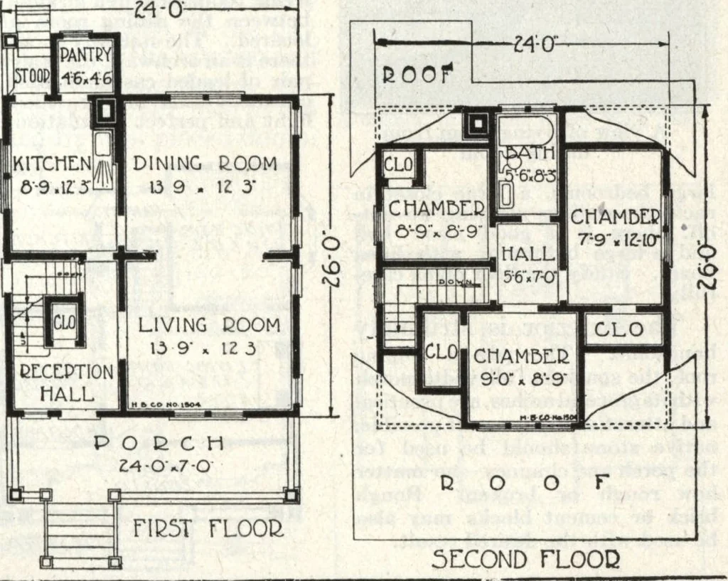 An illustration from A plan book of Harris homes., 1918, leaf 44