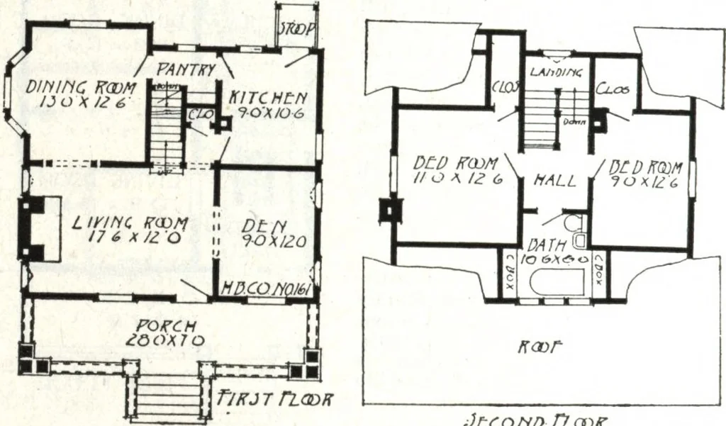 An illustration from A plan book of Harris homes., 1918, leaf 45
