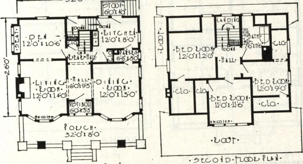 An illustration from A plan book of Harris homes., 1918, leaf 46