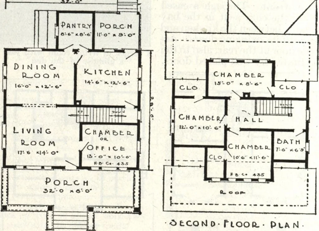 An illustration from A plan book of Harris homes., 1918, leaf 47